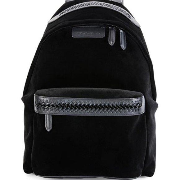 Stella McCartney Handbags - Stella McCartney Black Velvet Backpack